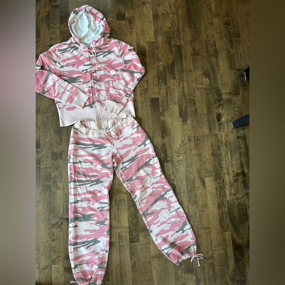 Old Navy Pink and White 2004 Camo tracksuit